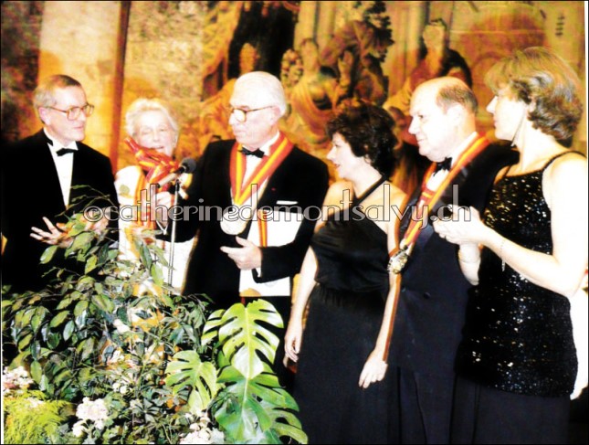 photo avec Jean Chatenet, Juliette, le grand Chambellan Jacques Chevignard, Michle Cota, henry Spade et Marion Sarraut